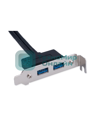 Планка USB 3.0 на заднюю панель низкопрофильная Cablexpert CC-USB3-RECEPTACLE-LP, 2 порта USB