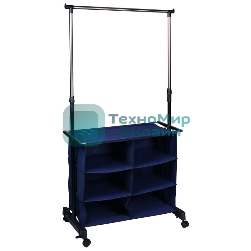 Вешалка напольная Рыжий кот с полкой и органайзером (6 ячеек) CR455, 80x42x95-170 см