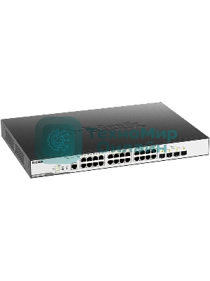 Коммутатор D-Link Switch DGS-3000-28XMP/B1A Управляемый коммутатор 2 уровня с 24 портами 10/100/1000Base-T и 4 портами 10Gbase-X SFP+ (24 порта с подд