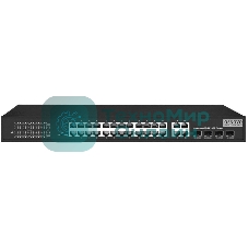 Коммутатор Osnovo SW-62422(400W) 26x100Mb 24PoE+ 400W неуправляемый
