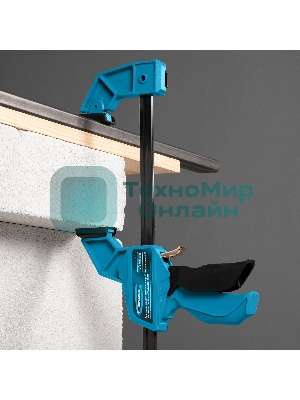 Струбцина Gross 20702 реечная быстрозаж. пистолет. пошаг.механизм пл. корпус 300мм