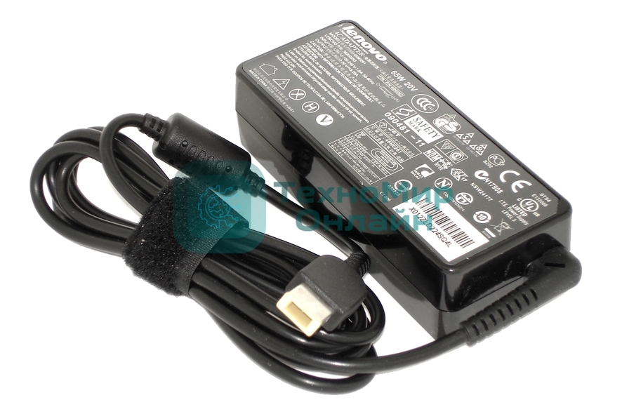 Блок питания (сетевой адаптер) для ноутбуков Lenovo 20V 3.25A 65W Rectangle (прямоугольный)