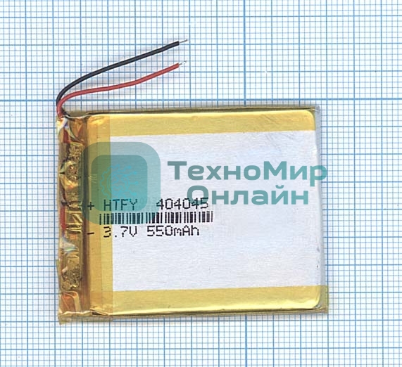 Аккумулятор Li-Pol (батарея) 4x40x45мм 2pin 3.7V/550mAh