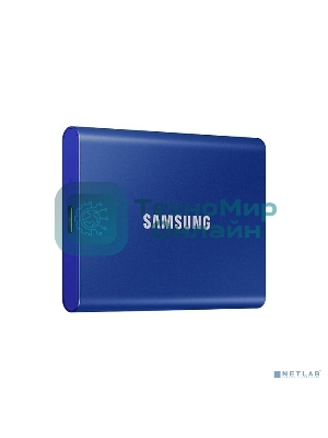 Внешний SSD Samsung T7, 2TB, USB 3.2 Gen 2 Type-C, R/W 1050/1000, синий
