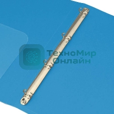 Папка на 4-х кольцах Бюрократ -0827/4RBLU A4, пластик, 0.7мм корешок 27мм, внутренний и торцевой карман, синий