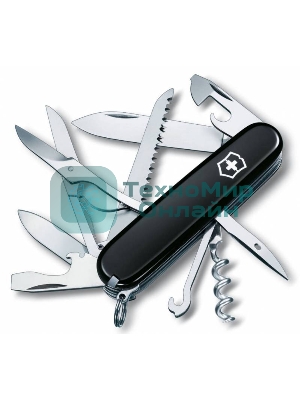Нож перочинный Victorinox Huntsman (1.3713.3) 91мм 15функций черный карт.коробка