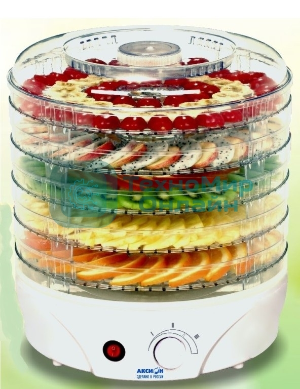 Сушка для фруктов и овощей Аксион Т 33 5под. 190Вт белый