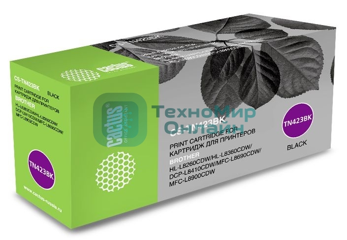 Картридж лазерный Cactus CS-TN423BK черный (6500 стр.) для Brother DCP L8410CDW/HL L8260CDW/MFC L8690CDW