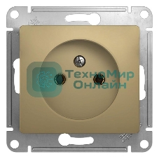 Механизм розетки 1-м СП Glossa 16А IP20 без заземл. титан SchE GSL000441