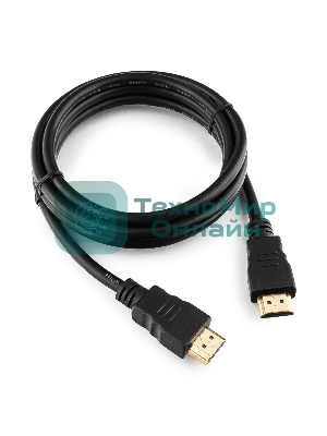 Кабель Cablexpert HDMI CC-HDMI4-5, 19M/19M, v2.0, медь, позол.разъемы, экран, 1.5м, черный, пакет