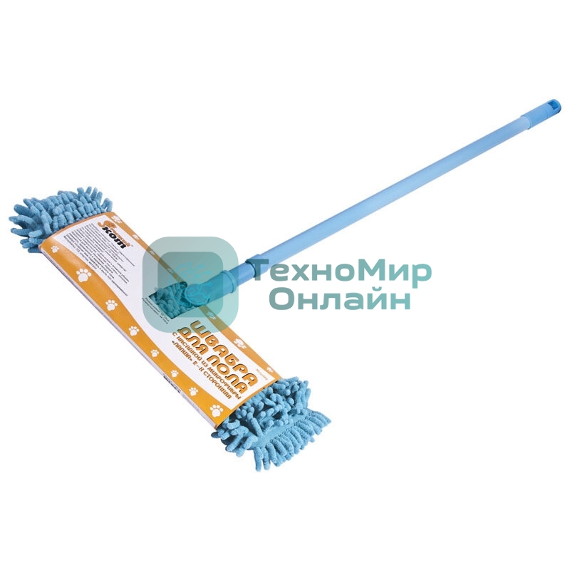 Швабра для пола с насадкой из микрофибры Рыжий Кот MopM8 