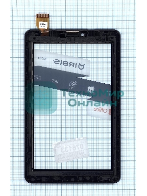 Сенсорное стекло (тачскрин) для Irbis TZ752, черное с рамкой
