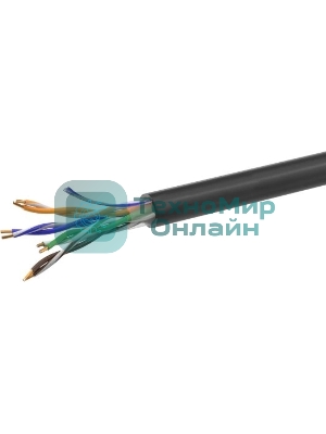 Кабель витая пара U/UTP cat.5e 4х2х24AWG solid CCA PE Out. 305м (м) Net.on 01-0301