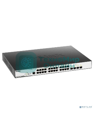 Коммутатор D-Link Switch DGS-3000-28XMP/B1A Управляемый коммутатор 2 уровня с 24 портами 10/100/1000Base-T и 4 портами 10Gbase-X SFP+ (24 порта с подд