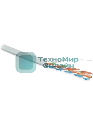 Кабель информационный Hyperline UUTP4R-C5E-S24-IN-LSZH-GY-305 cat.5e UTP 4 пары 24AWG LSZH внутренний 305м серый