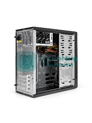 Компьютерный корпус Minitower ExeGate MA-371X-UNS450 (mATX, БП UNS450 с вент. 12см, 2*USB+2*USB 3.0, аудио, черный)