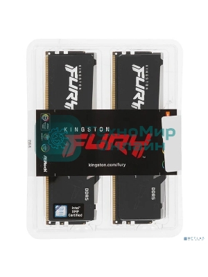Оперативная память Kingston Fury Beast, DDR5, 16GB (2x8GB), 6000MHz, CL30, DIMM, с радиаторами, RGB, черный