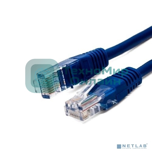 Кабель патч-корд, Filum FL-U5-C-0.5M-BL U/UTP 5e cat. 0.5м, 26AWG(7x0.16 мм), чистая медь, PVC, синий