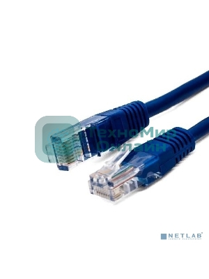 Кабель патч-корд, Filum FL-U5-C-0.5M-BL U/UTP 5e cat. 0.5м, 26AWG(7x0.16 мм), чистая медь, PVC, синий