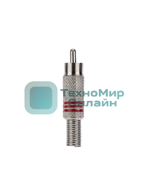 Разъем Rexant штекер RCA металл под винт черный/красный