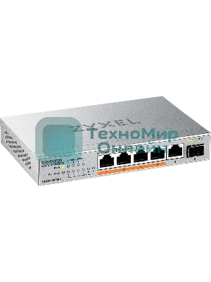Коммутатор Zyxel XMG-105HP-EU0101F (L2) 5x2.5 Гбит/с 1SFP+ 4PoE++ 70W неуправляемый