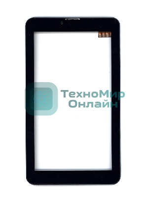 Сенсорное стекло (тачскрин) для Irbis TZone, черное c рамкой