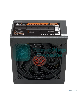 Блок питания Ginzzu SB450, 450Вт, 120мм, черный