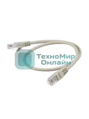Кабель GoPower PATCH RJ-45(M)-RJ-45(M) 00-00029033 0.5M серый