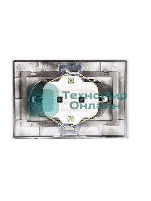 Выключатель 2-кл. 1п СП Мира 10А IP20 с подсветкой со вставкой черный бархат LEZARD 701-4242-112