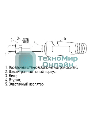 Вилка кабельная (вставка) Rexant модель СКР (шт.) 10-25