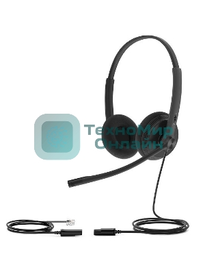 Гарнитура проводная YEALINK YHS34 Lite Dual Дуо, Проводная, HD звук, QD, RJ9, шт