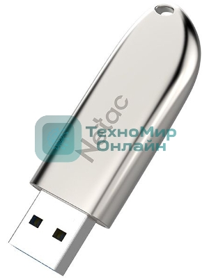 Флешка USB Netac U352 (NT03U352N-032G-20PN), 32Gb, USB 2.0, R/W 50/15, серебристый