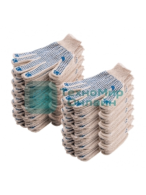 Перчатки трикотажные, с ПВХ точкой, 10 класс Россия