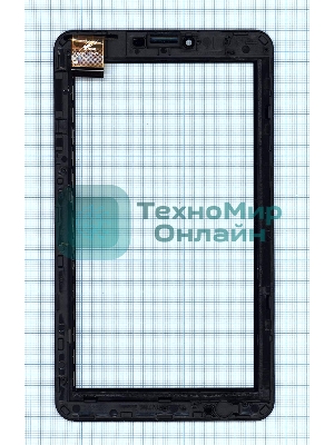 Сенсорное стекло (тачскрин) для Irbis TZone, черное c рамкой