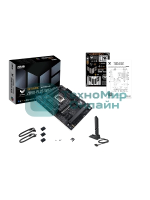 Материнская плата ASUS TUF GAMING Z890-PLUS WIFI, LGA 1851, Intel Z890, 4xDDR5, 4xSATA, 4xM.2, 1xPCIe 5.0 x16, 1xPCIe 4.0 x4, 1xDP, 1xHDMI, 1xUSB-C 3.2 Gen 2x2, 1xUSB-C Thunderbolt 4, 1x 2.5Gb LAN, 3xUSB-A 3.2 Gen 1, 3xUSB-A 3.2 Gen 2, 5x3.5 мм, 1xWi-Fi 7, ATX