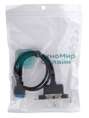 Планка USB 3.0 на заднюю панель низкопрофильная Cablexpert CC-USB3-RECEPTACLE-LP, 2 порта USB