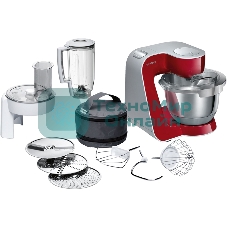 Кухонный комбайн Bosch MUM58720 1000Вт красный/серебристый