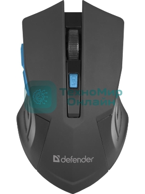 Мышь беспроводная Defender Accura MM-275 синий, 1600 dpi, радиоканал, USB, кнопки - 6
