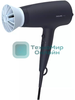Фен Philips BHD360/20 черный/синий, 2100 Вт, ионизация