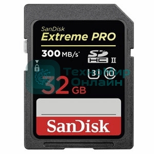 Флеш карта SanDisk Extreme Pro SD UHS I 32Gb Card for 4K Video for DSLR and Mirrorless Cameras 100MB/s Read & 90MB/s Write, Lifetime Warranty