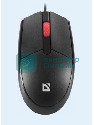 Мышь проводная Defender Delta MM-523 черный, 1000 dpi, USB, кнопки - 3
