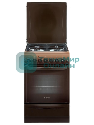 Плита комбинированная Gefest ПГЭ 5101-02 0001 коричневый, конфорок 4 шт, духовка 55 л, 50 см x 85 см x 58.5 см