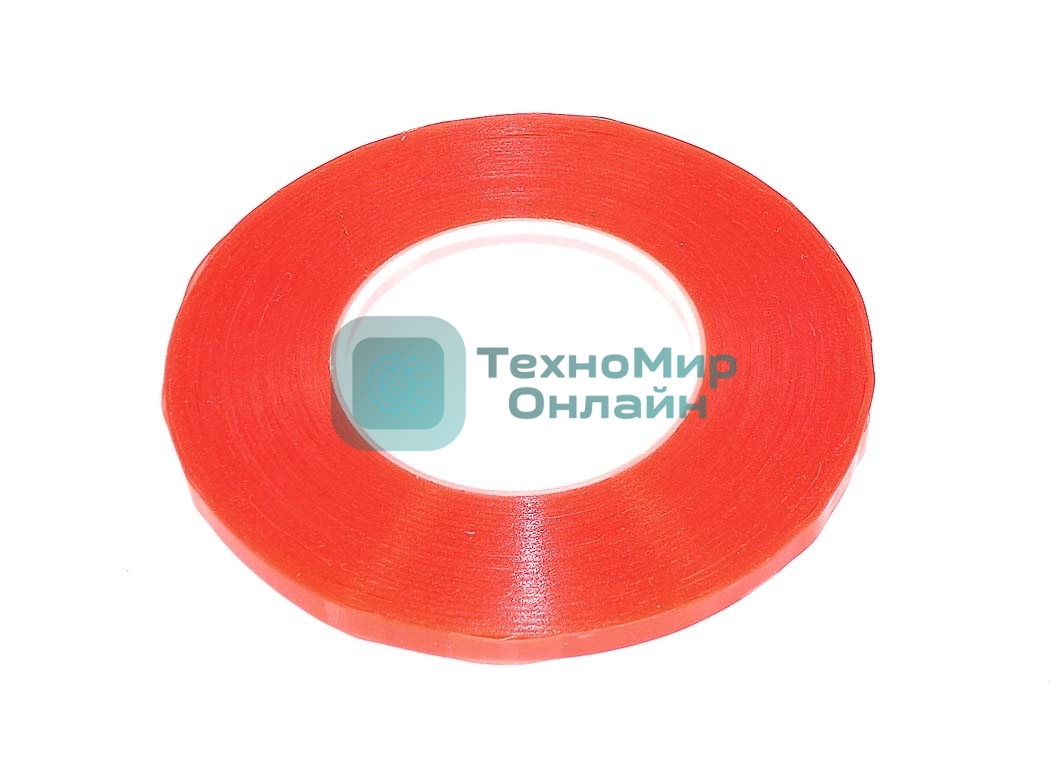 Скотч 3M 57746 двусторонний прозрачный с красной защитной лентой, ширина 8мм 50м