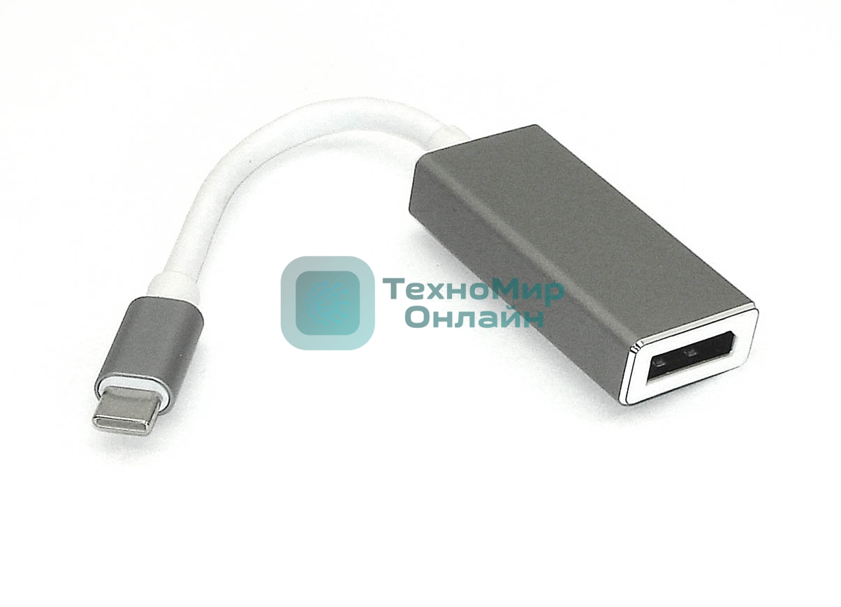 Адаптер Type-C на DisplayPort, серый