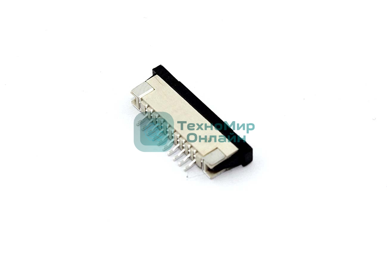 Разъем FPC Half Coverage Bottom Contact 1.0K-BX-10PWB 10 pin высота 2мм шаг 1мм