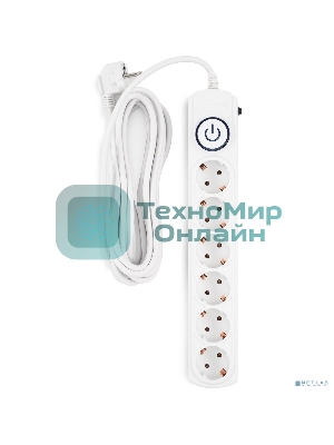 Сетевой фильтр Ippon BK-6-EU-5-10-W 5 м, 6 розеток, белый, коробка