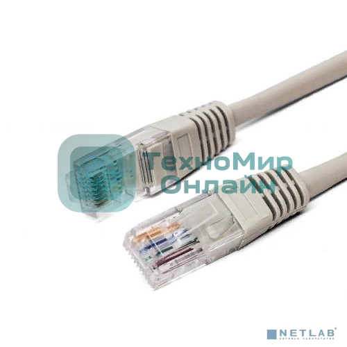 Кабель патч-корд, Filum FL-U5-3M U/UTP 5e cat. 3м, 26AWG(7x0.16 мм), омедненный алюминий (CCA), PVC, серый