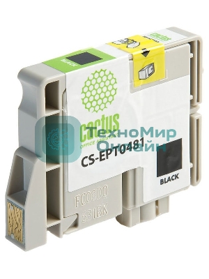 Картридж струйный Cactus CS-EPT0481 черный (14,4 мл) для Epson Photo R200/R220/R300/R320/R340/RX500/RX600/RX620/RX640