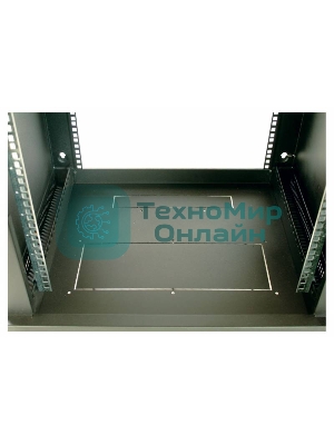 Шкаф настенный ЦМО ШРН-Э-9.650 9U 600x650мм пер.дв.стекл несъемные бок.пан. серый