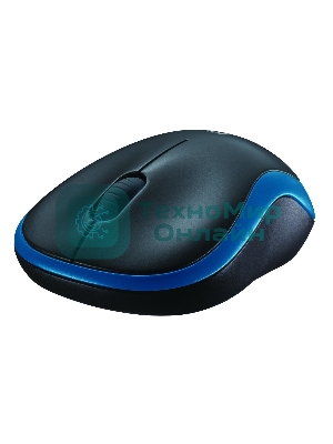 Мышь беспроводная Logitech M185 синий, 1000 dpi, радиоканал, USB, кнопки - 3